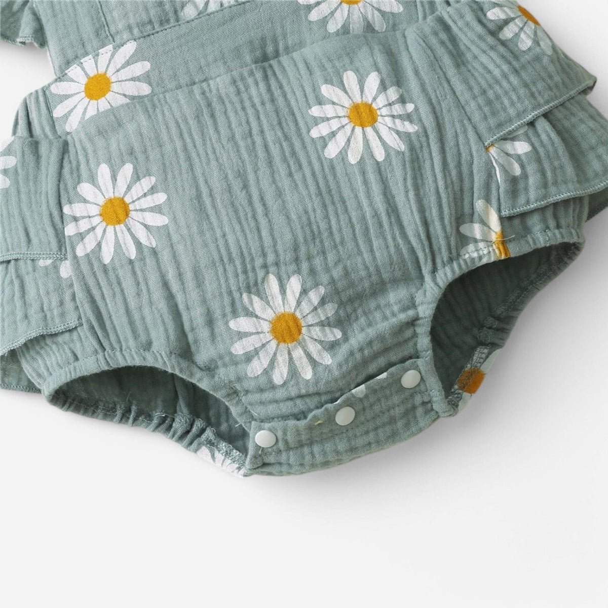 Combinaison Fleurie Bebe - Bleu