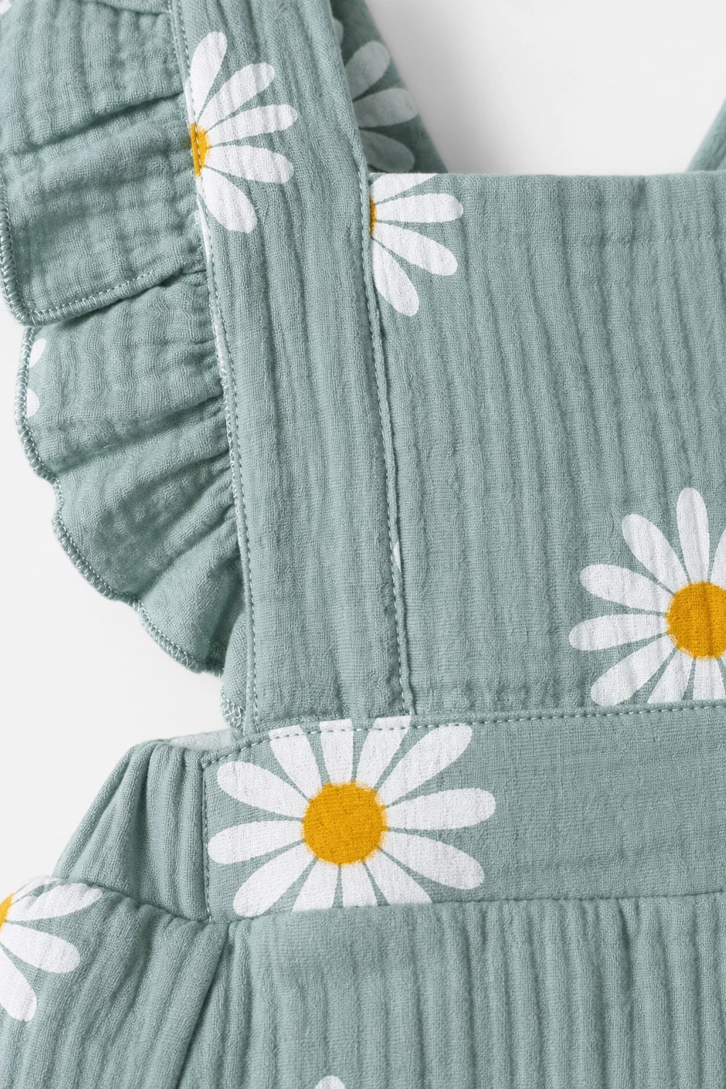 Combinaison Fleurie Bebe - Bleu