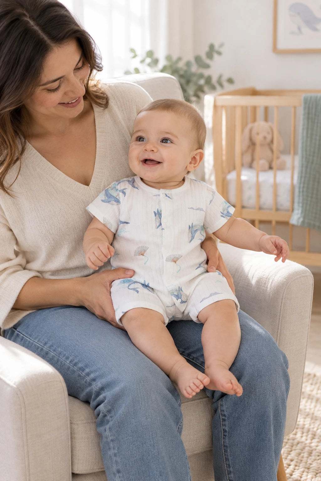 Combinaison Legere Bebe - Baleines