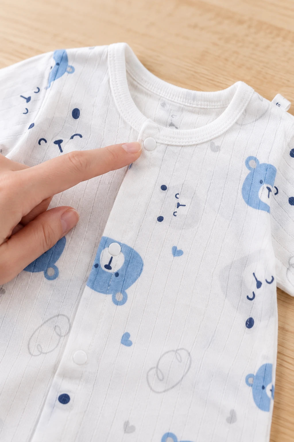 Combinaison Legere Bebe - Nounours Bleus