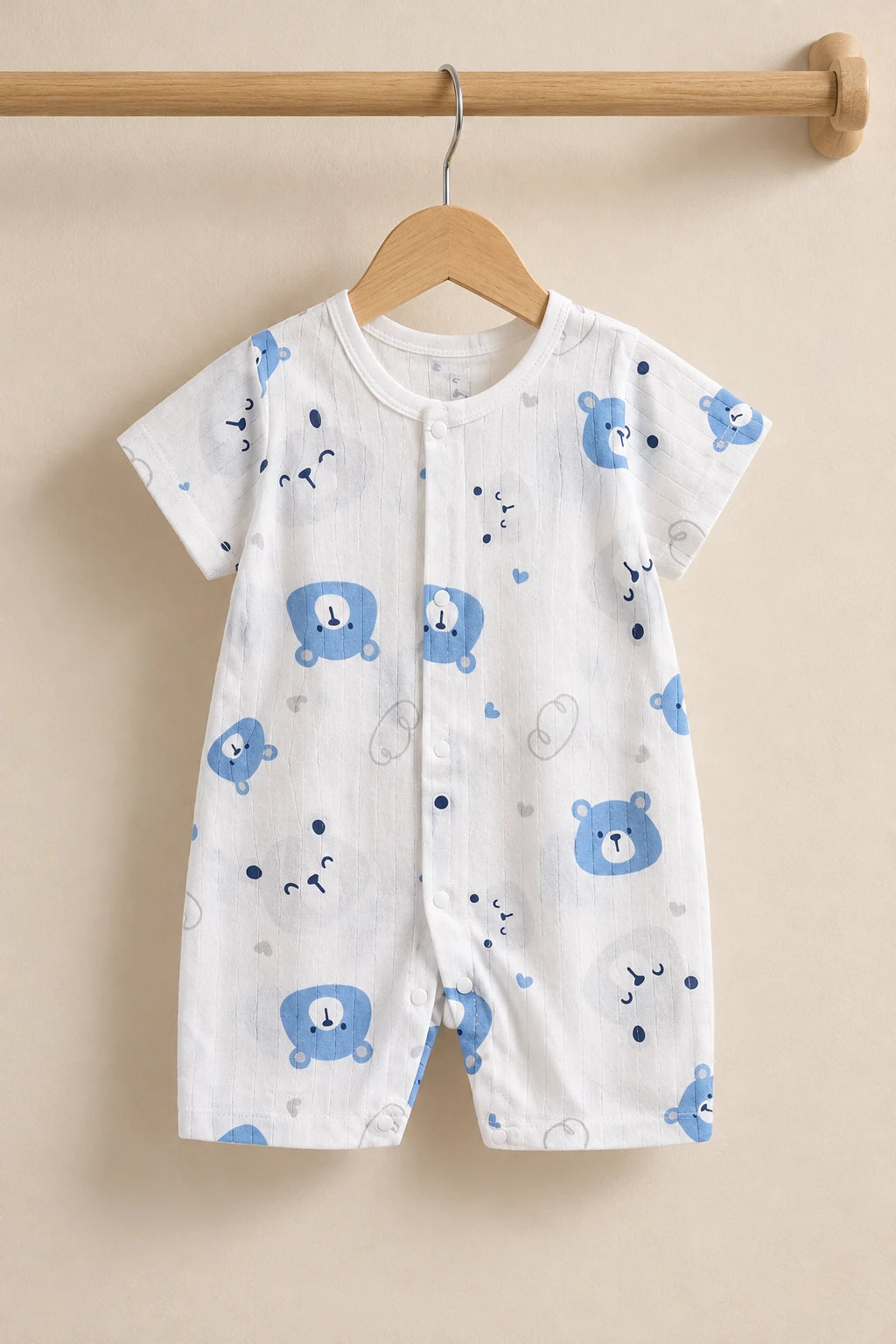 Combinaison Legere Bebe - Nounours Bleus