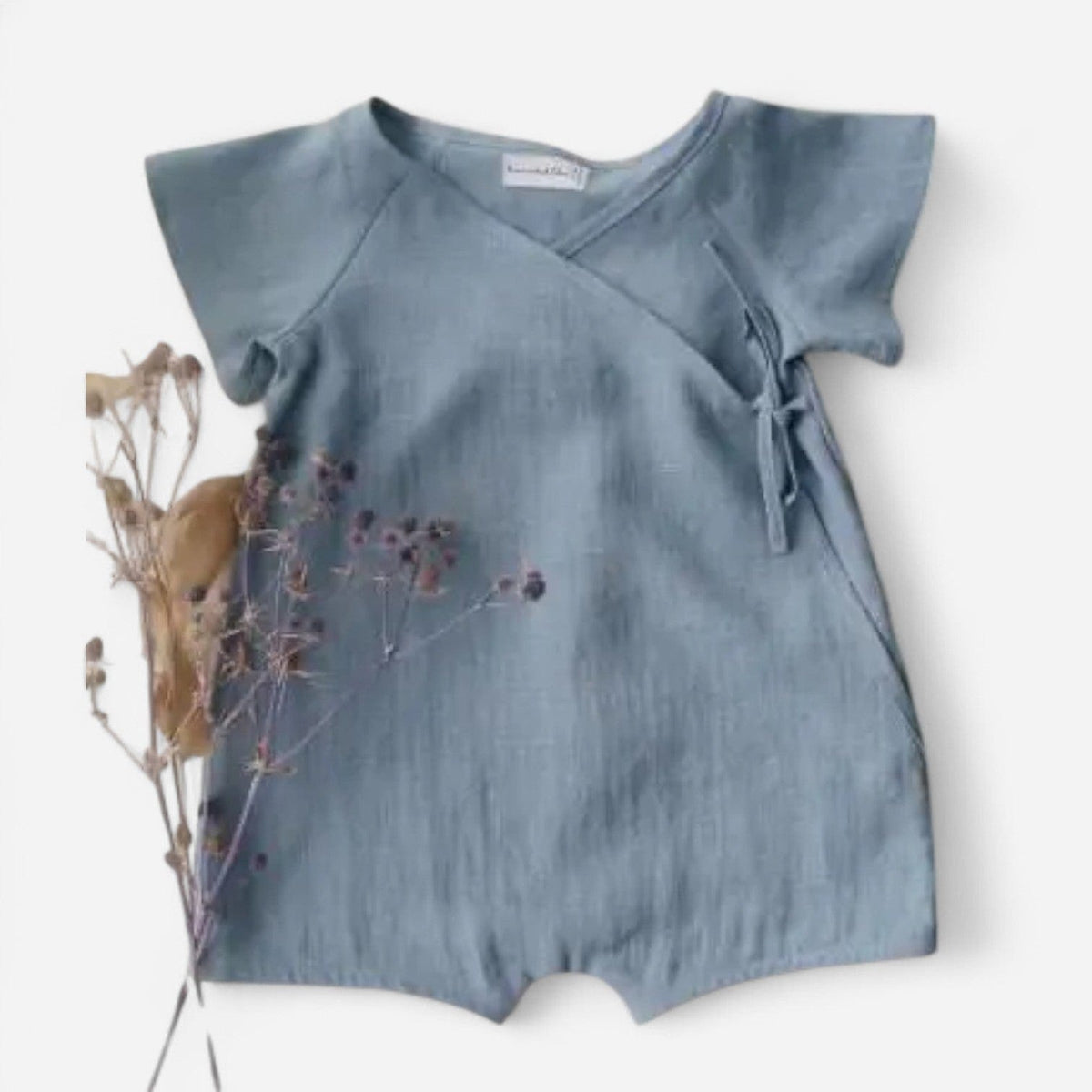 Combinaison Lin Bebe - Bleu : Confort Naturel et Style Inégalé