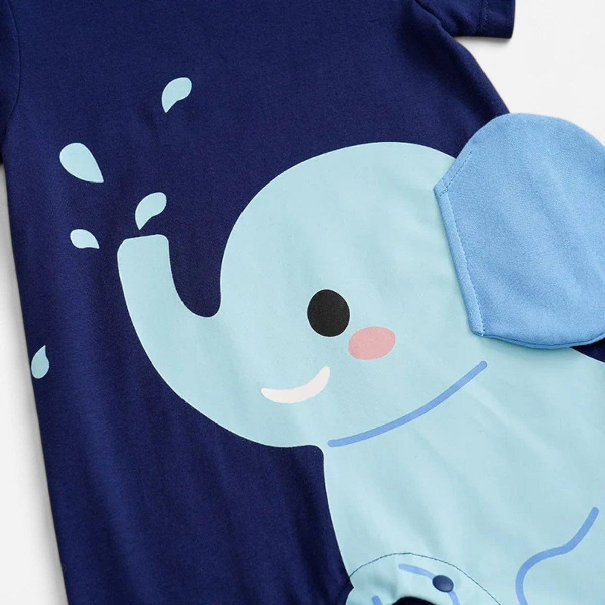 Combinaison Manche Courte Bebe - Adoptez le Confort Élégant Éléphant