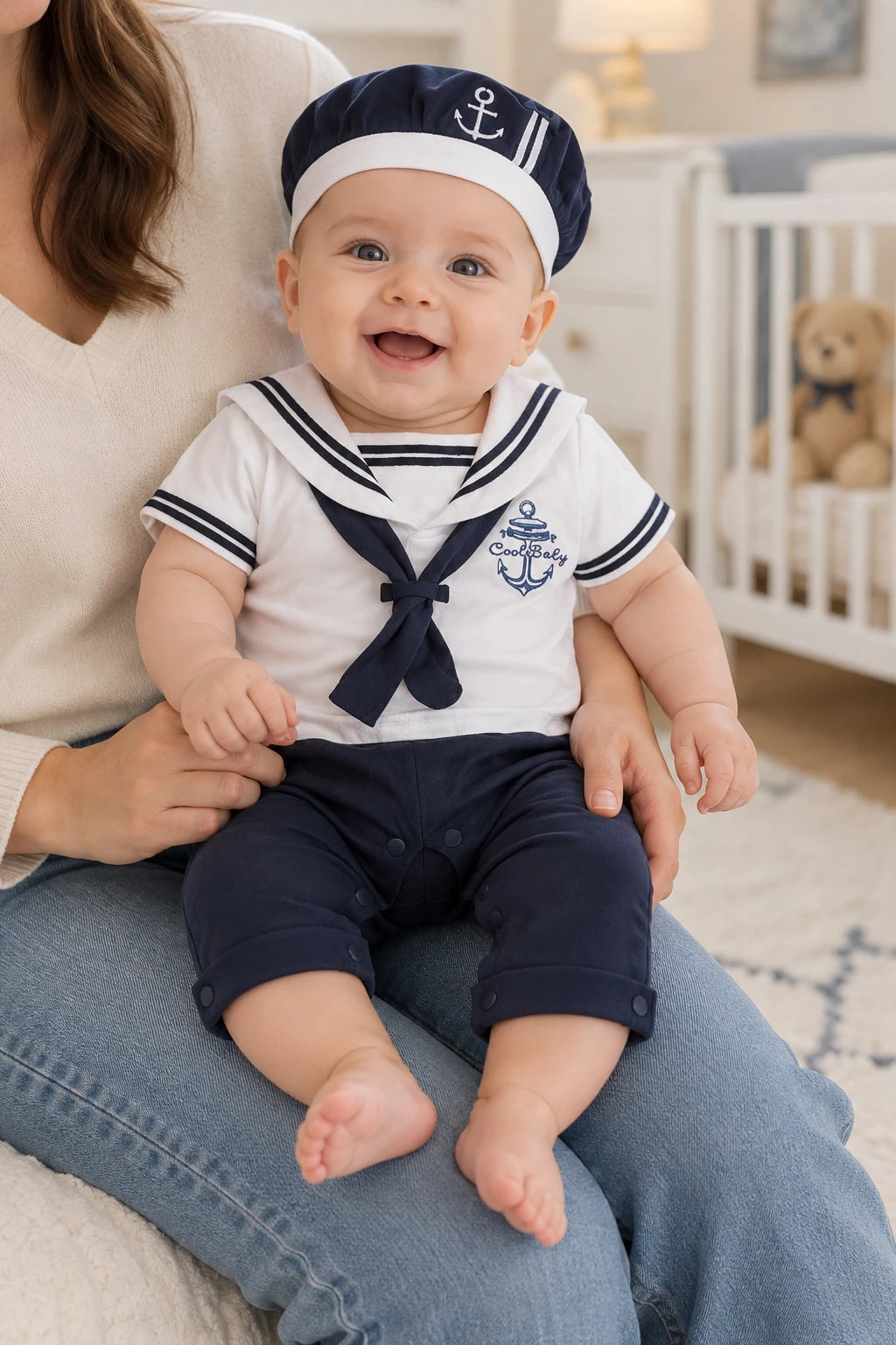 Combinaison Marin Bebe - Blanc