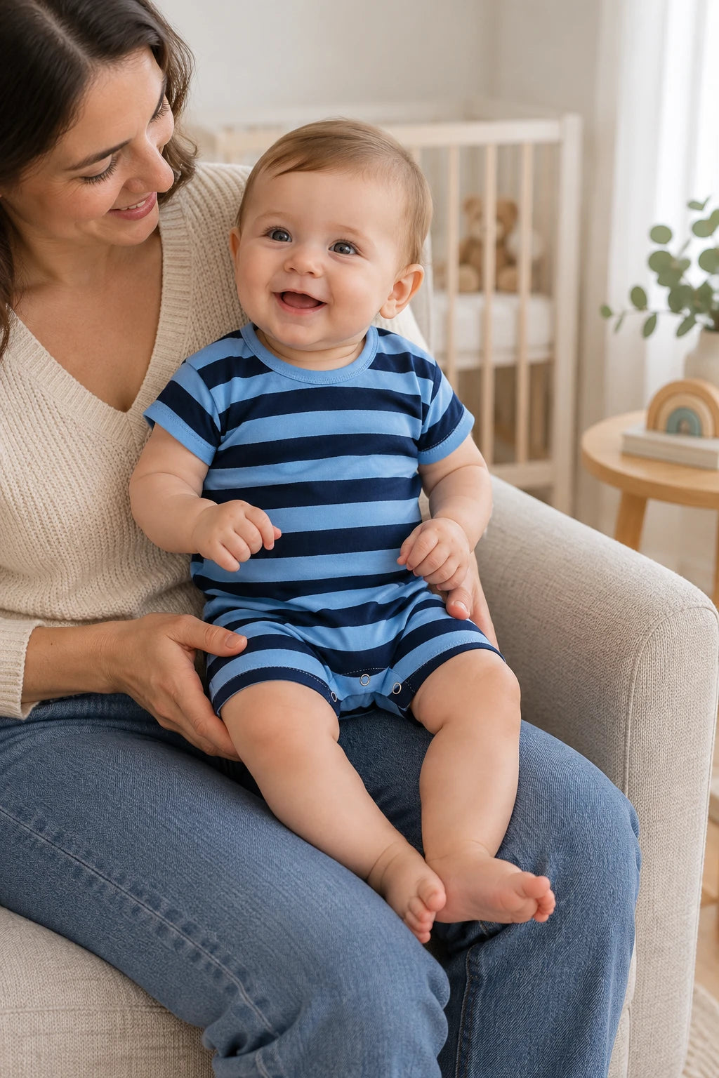 Combinaison Mariniere Bebe - Bleu Marine