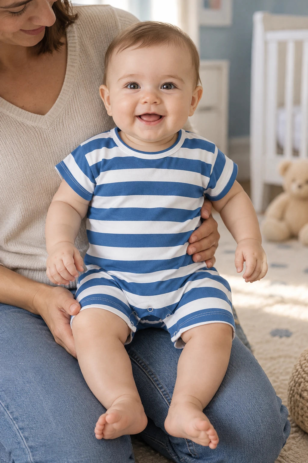 Combinaison Mariniere Bebe - Bleu