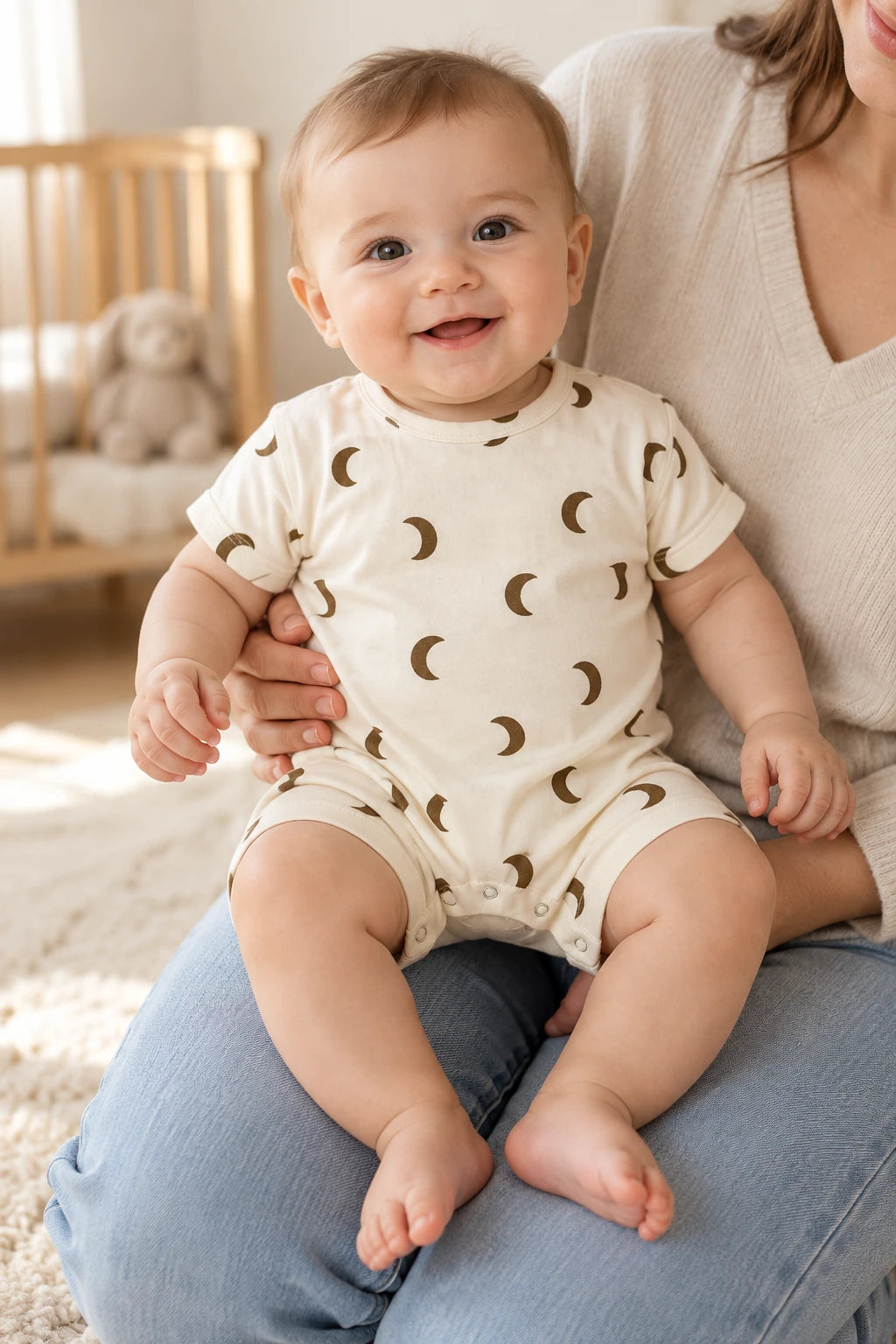 Combinaison Mariniere Bebe - Lune Blanc