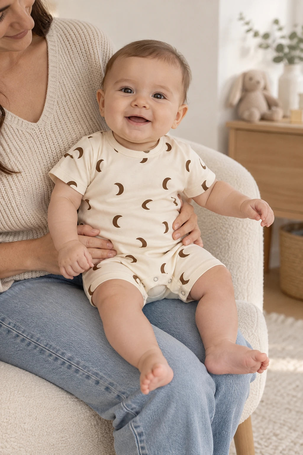Combinaison Mariniere Bebe - Lune Blanc