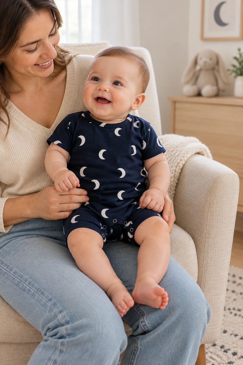 Combinaison Mariniere Bebe - Lune Noir