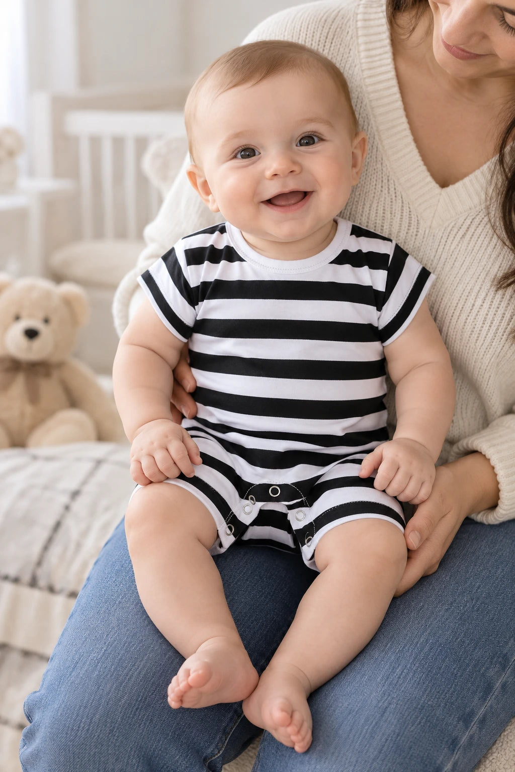 Combinaison Mariniere Bebe - Noir