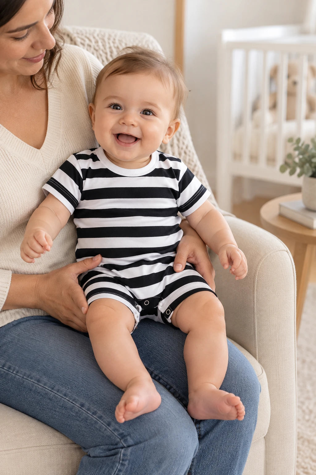 Combinaison Mariniere Bebe - Noir