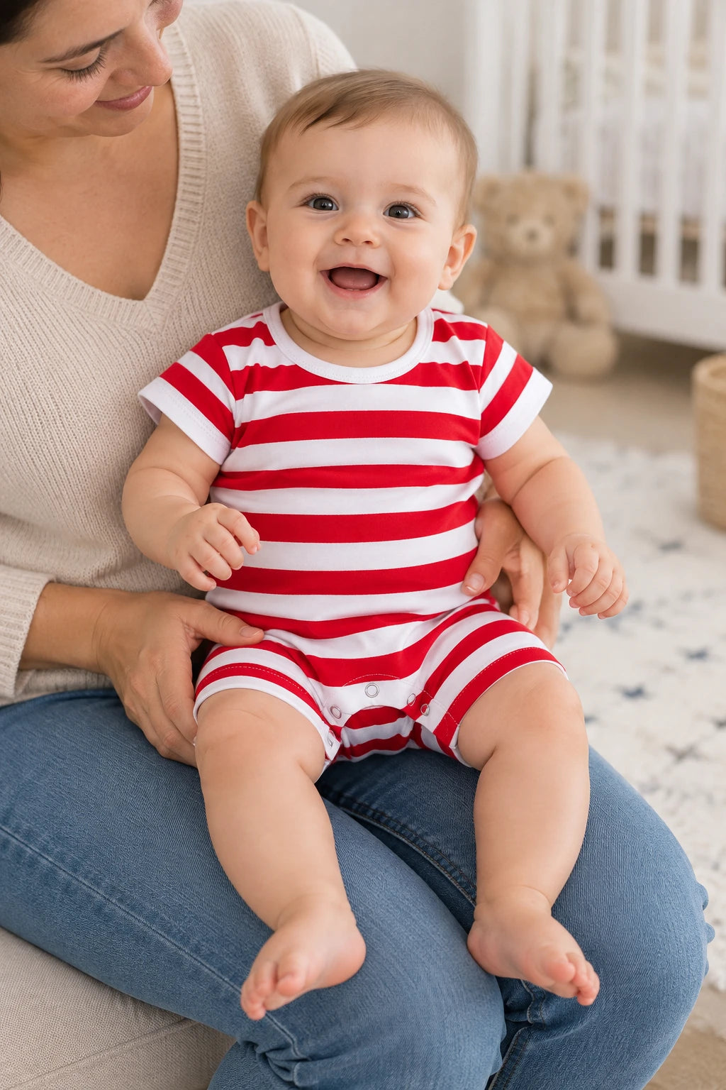 Combinaison Mariniere Bebe - Rouge