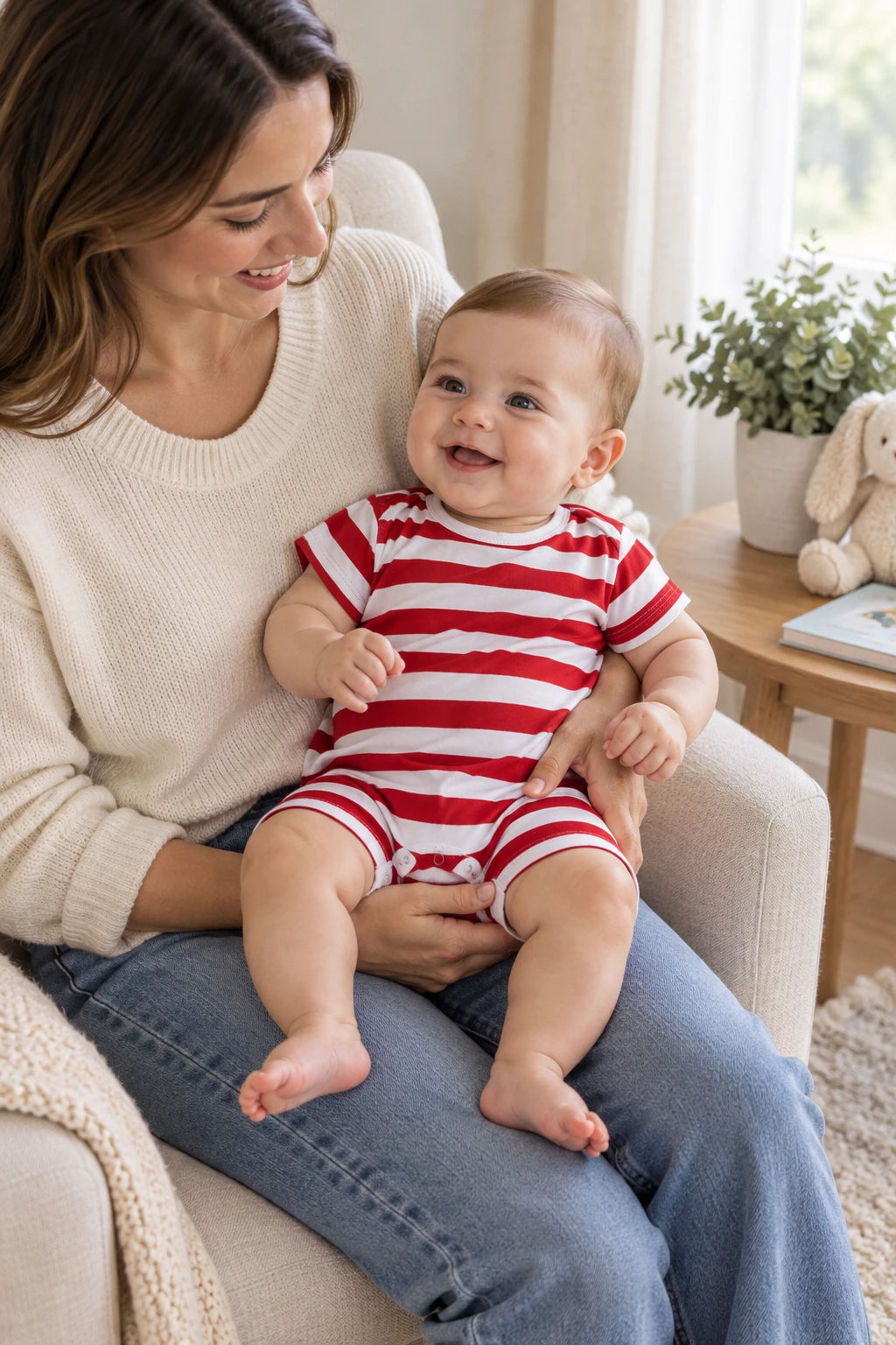 Combinaison Mariniere Bebe - Rouge