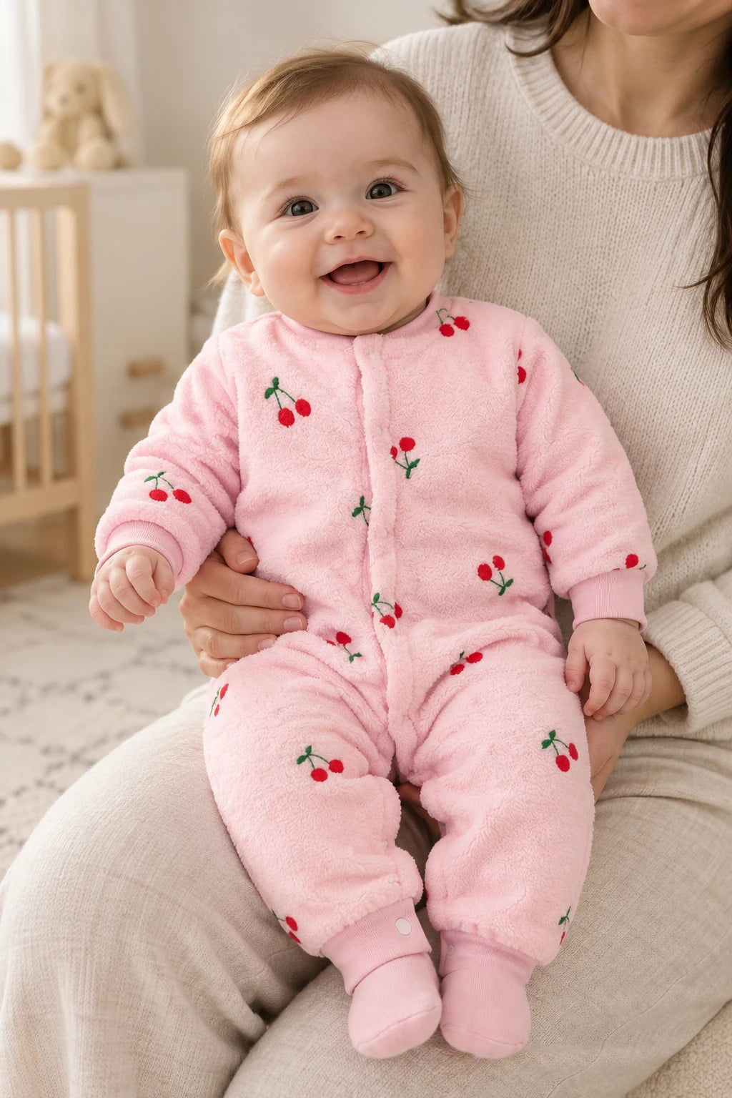 Combinaison Moumoute Bebe - Cerise