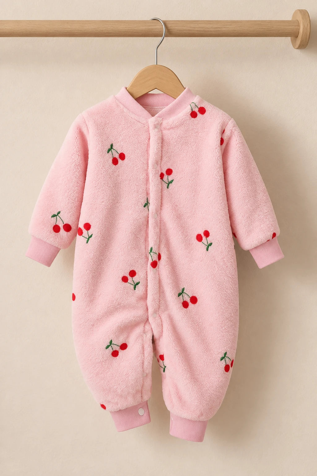 Combinaison Moumoute Bebe - Cerise