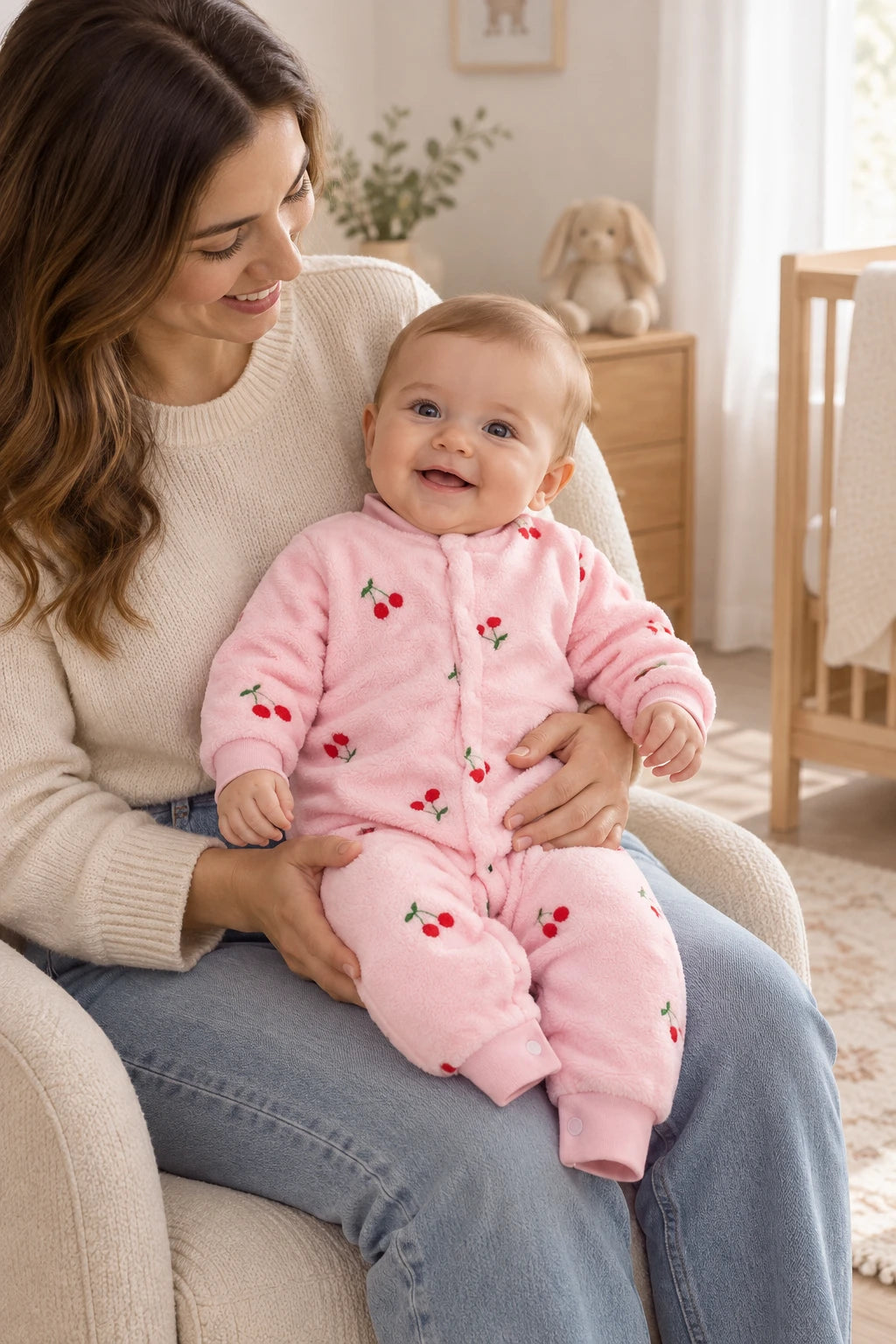 Combinaison Moumoute Bebe - Cerise