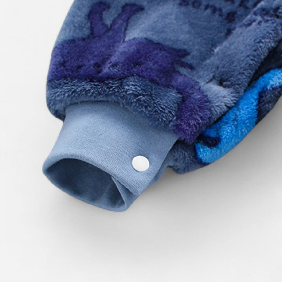 Combinaison Moumoute Bebe - Dinosaure Bleu