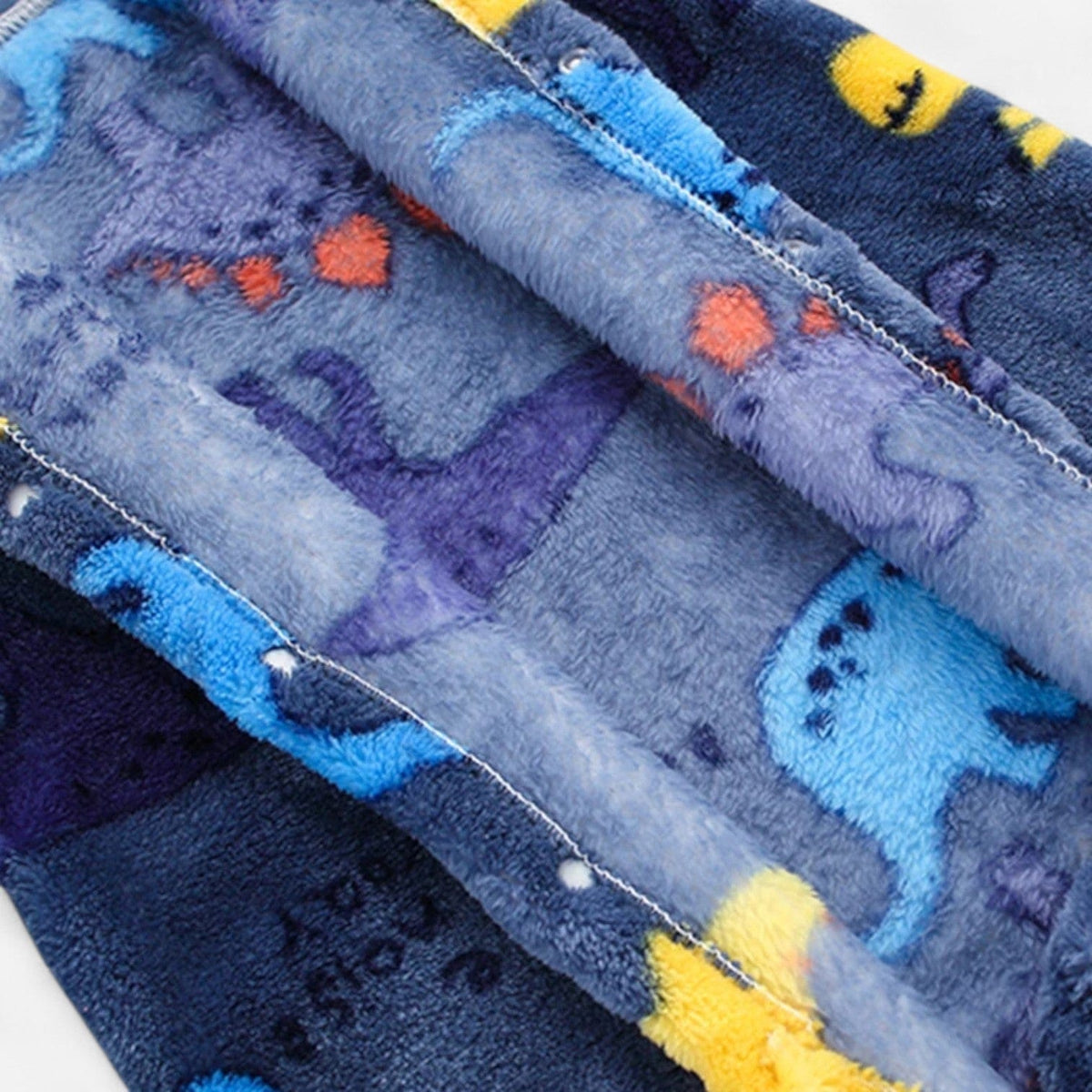 Combinaison Moumoute Bebe - Dinosaure Bleu