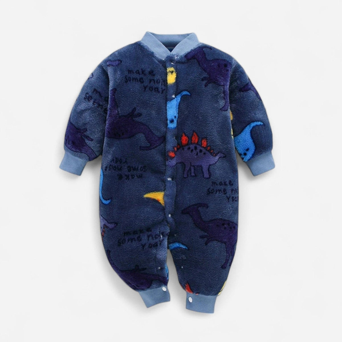 Combinaison Moumoute Bebe - Dinosaure Bleu