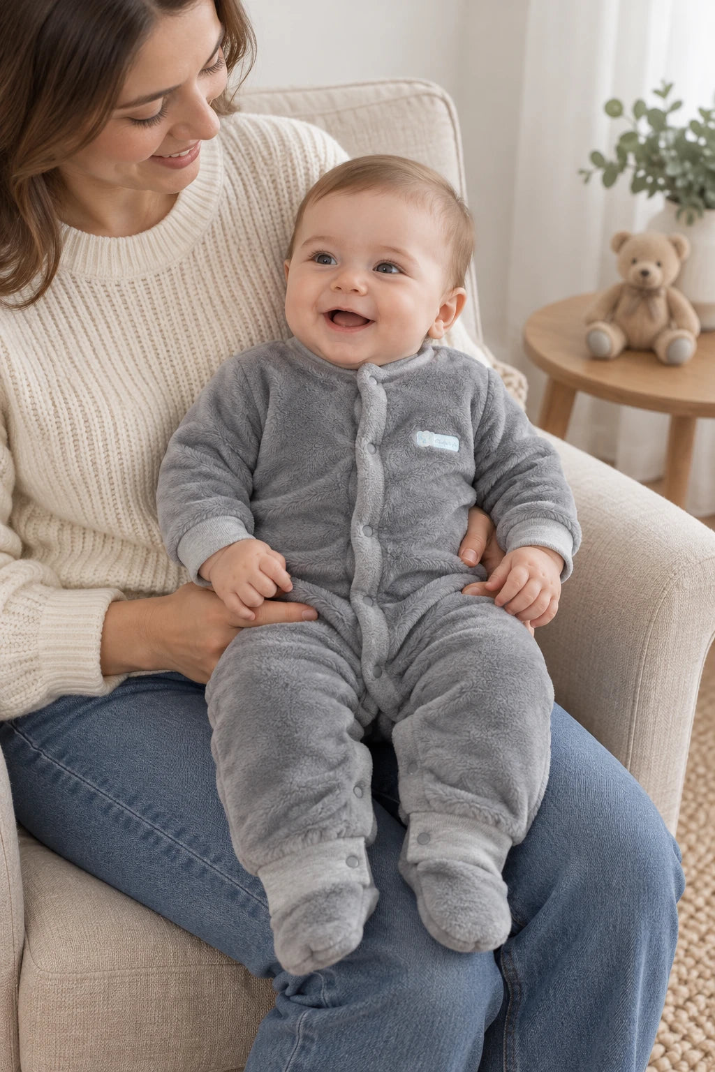 Combinaison Moumoute Bebe - Gris