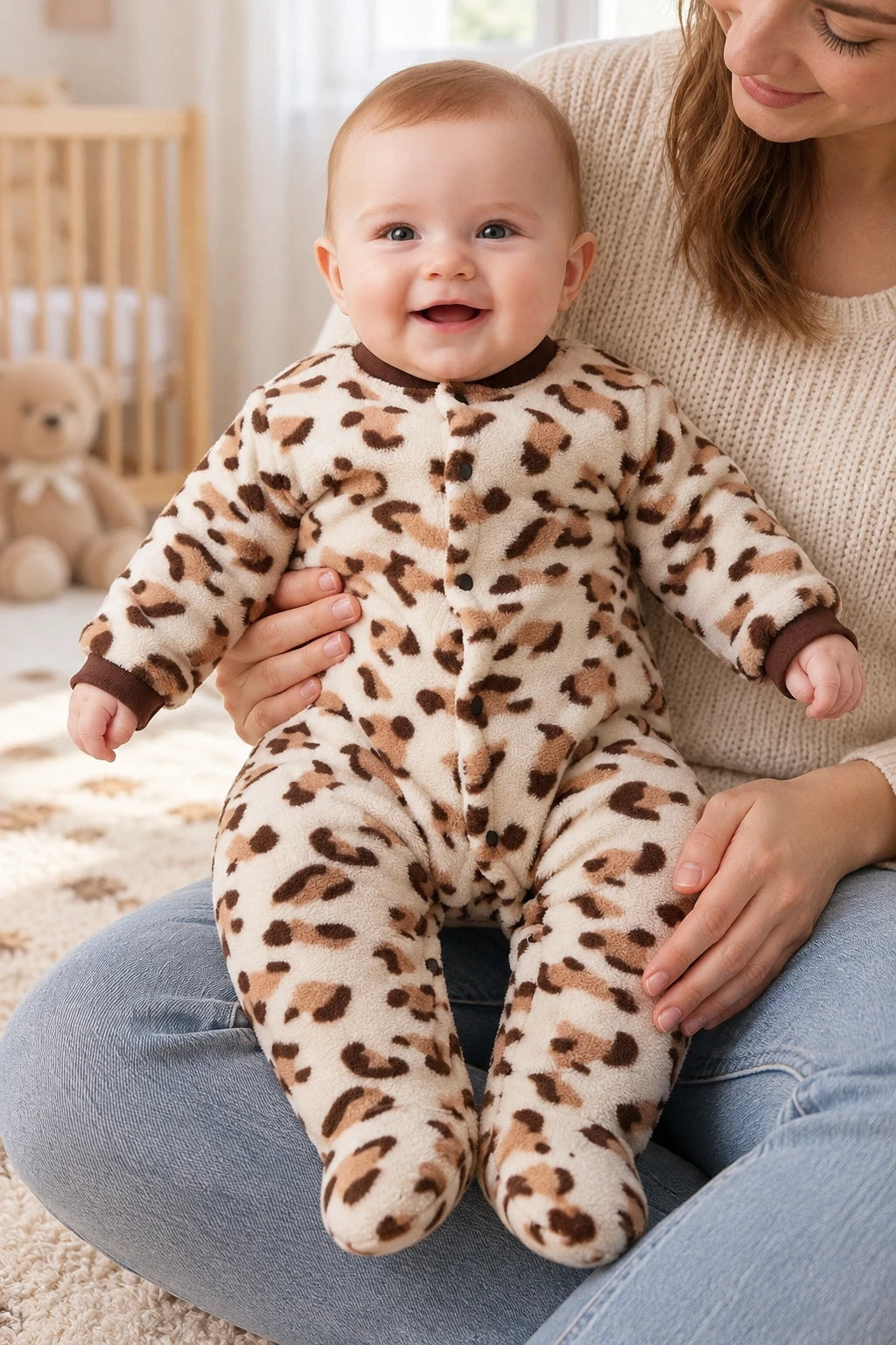 Combinaison Moumoute Bebe - Léopard