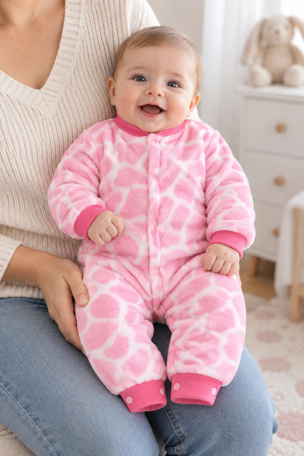 Combinaison Moumoute Bebe - Roche Rose