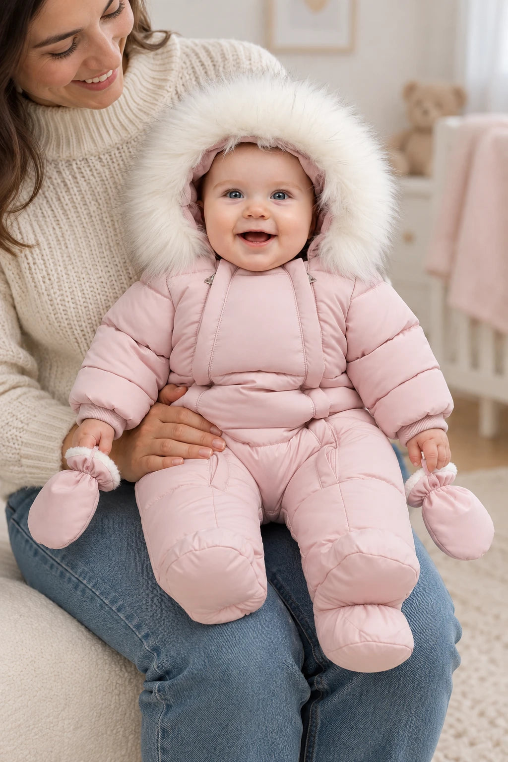 Combinaison Neige Bebe - Rose
