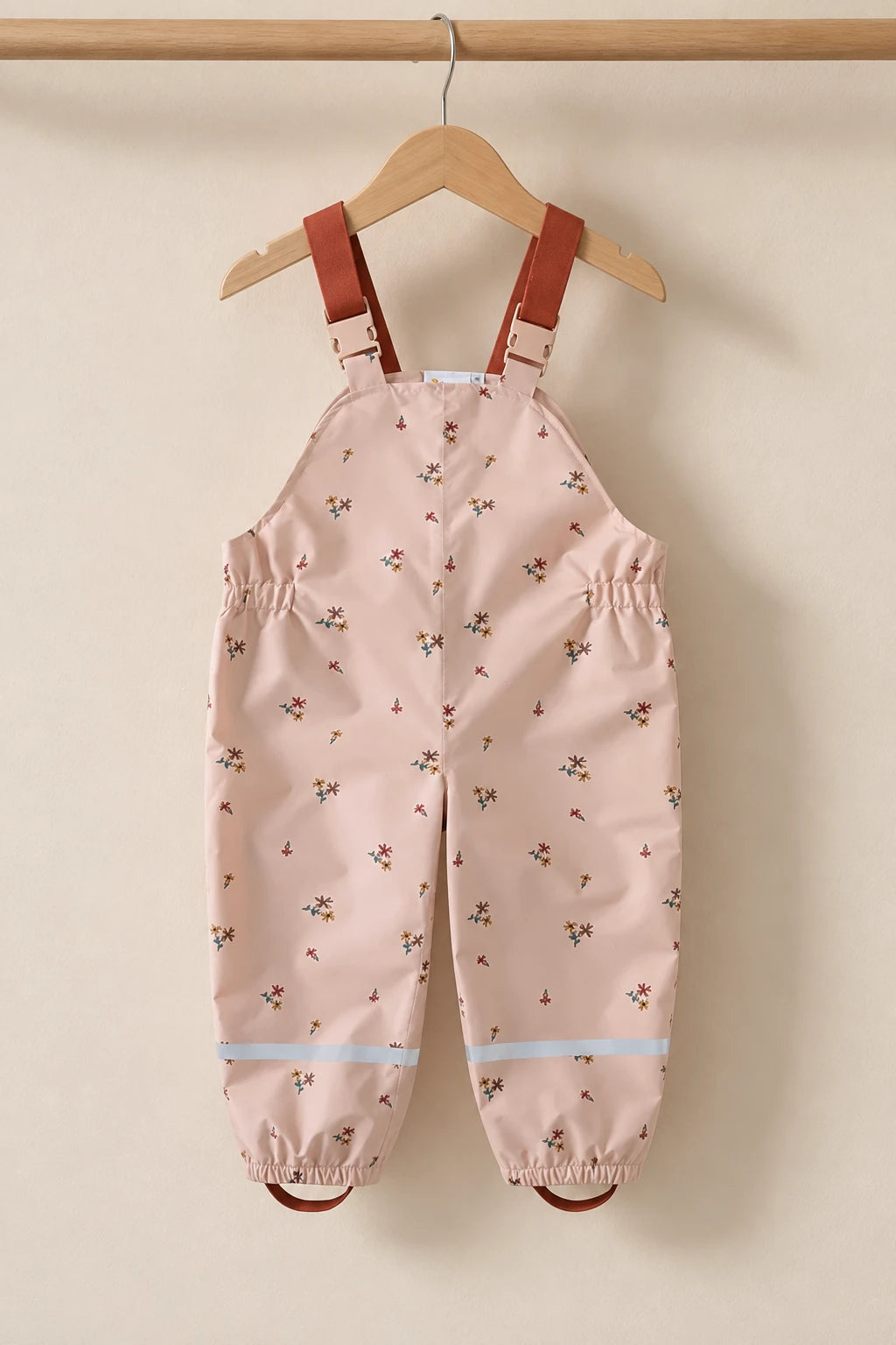 Combinaison Pluie Bebe Bretelles - Rose