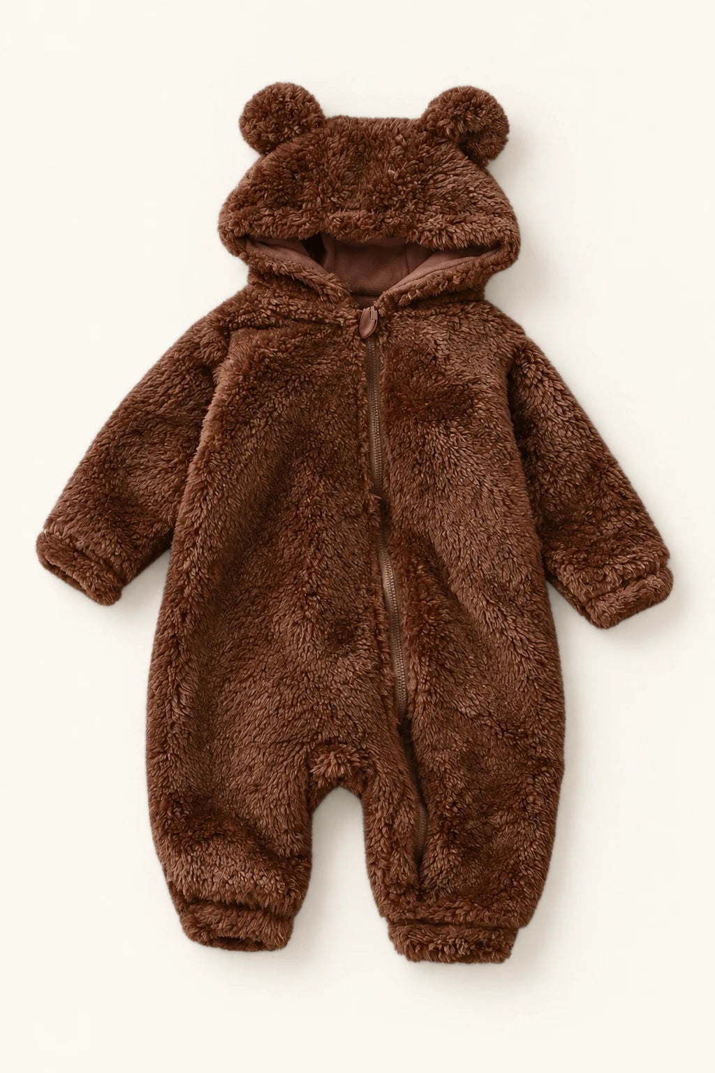 Combinaison polaire pour bebe - Marron