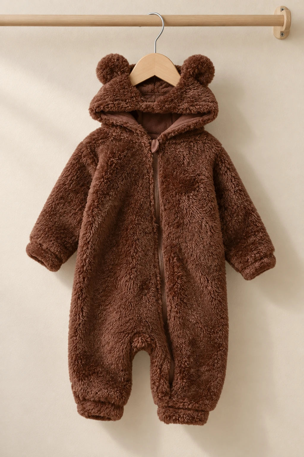 Combinaison polaire pour bebe - Marron