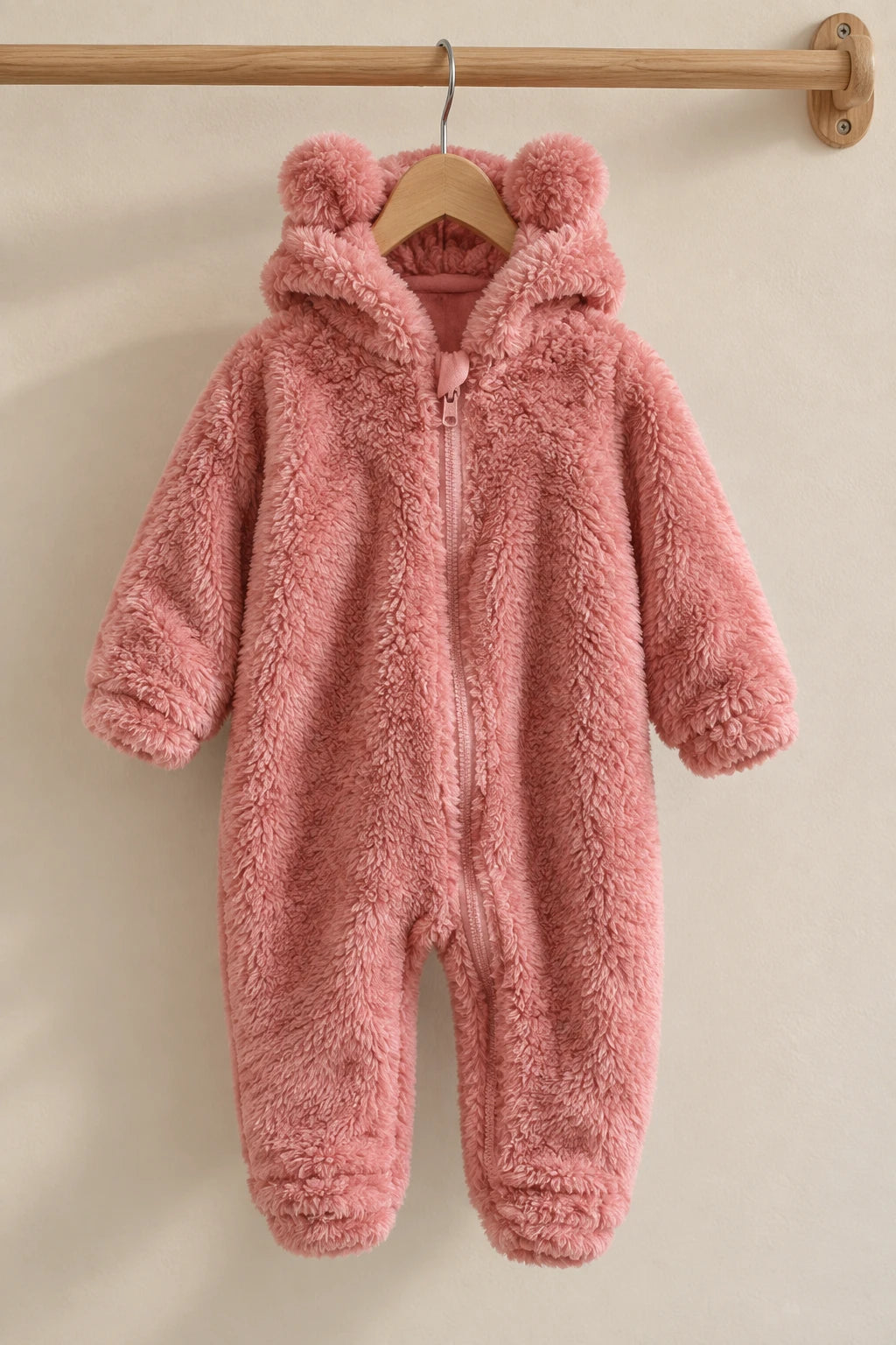 Combinaison polaire pour bebe - Rose