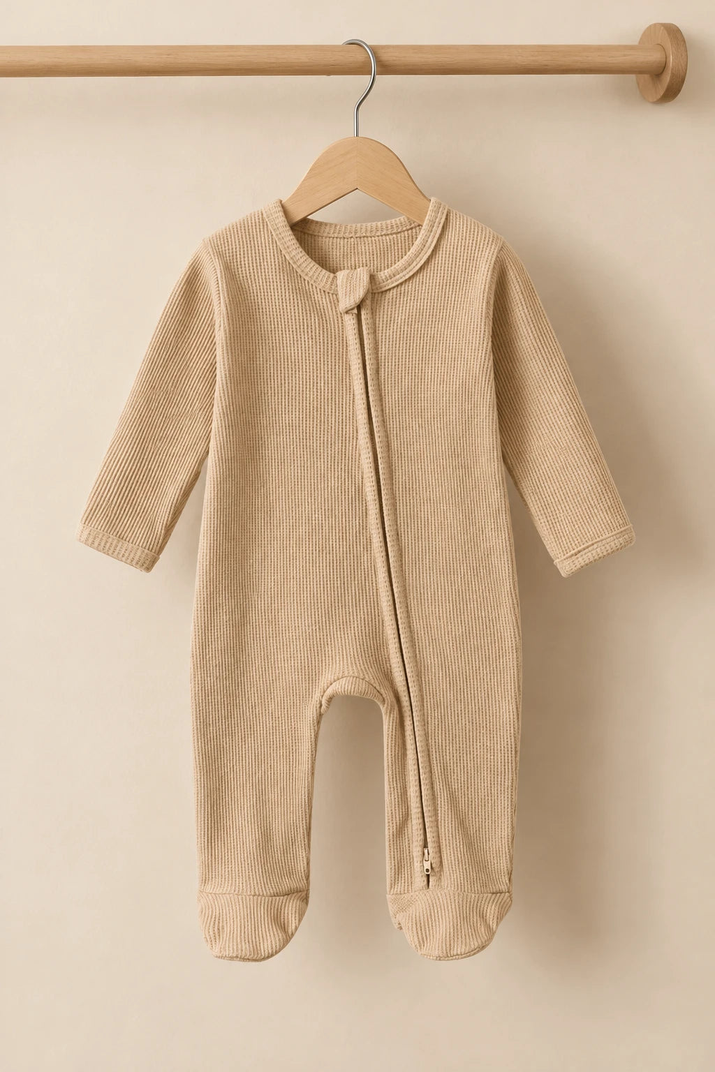 Combinaison Pur Coton Bébé - Beige