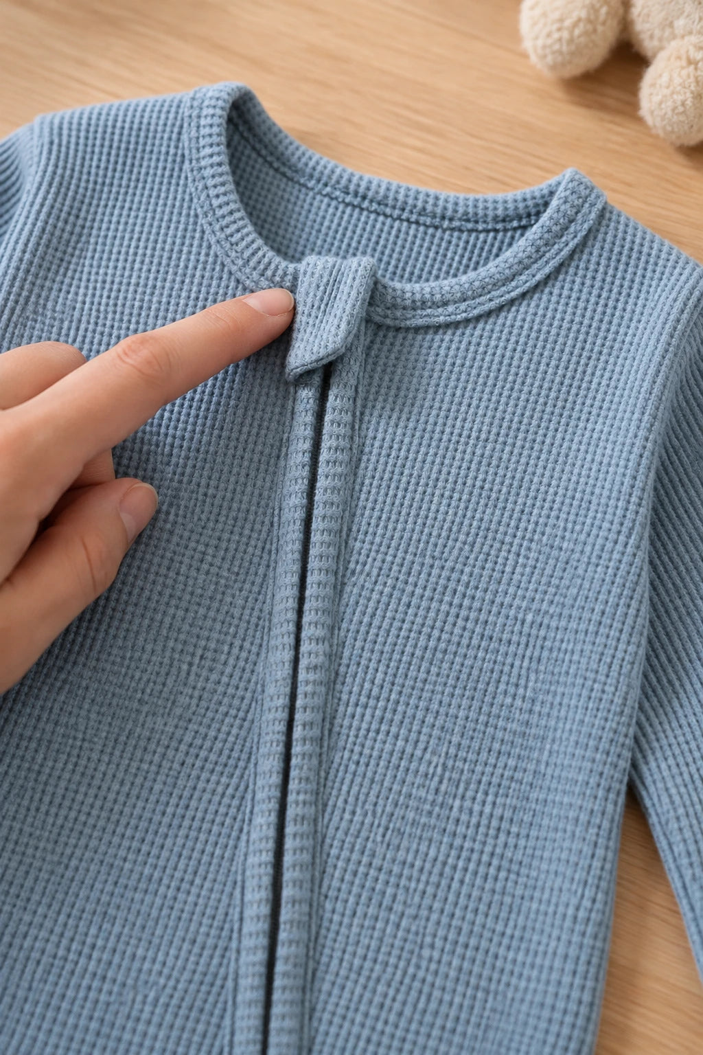 Combinaison Pur Coton Bébé - Bleu