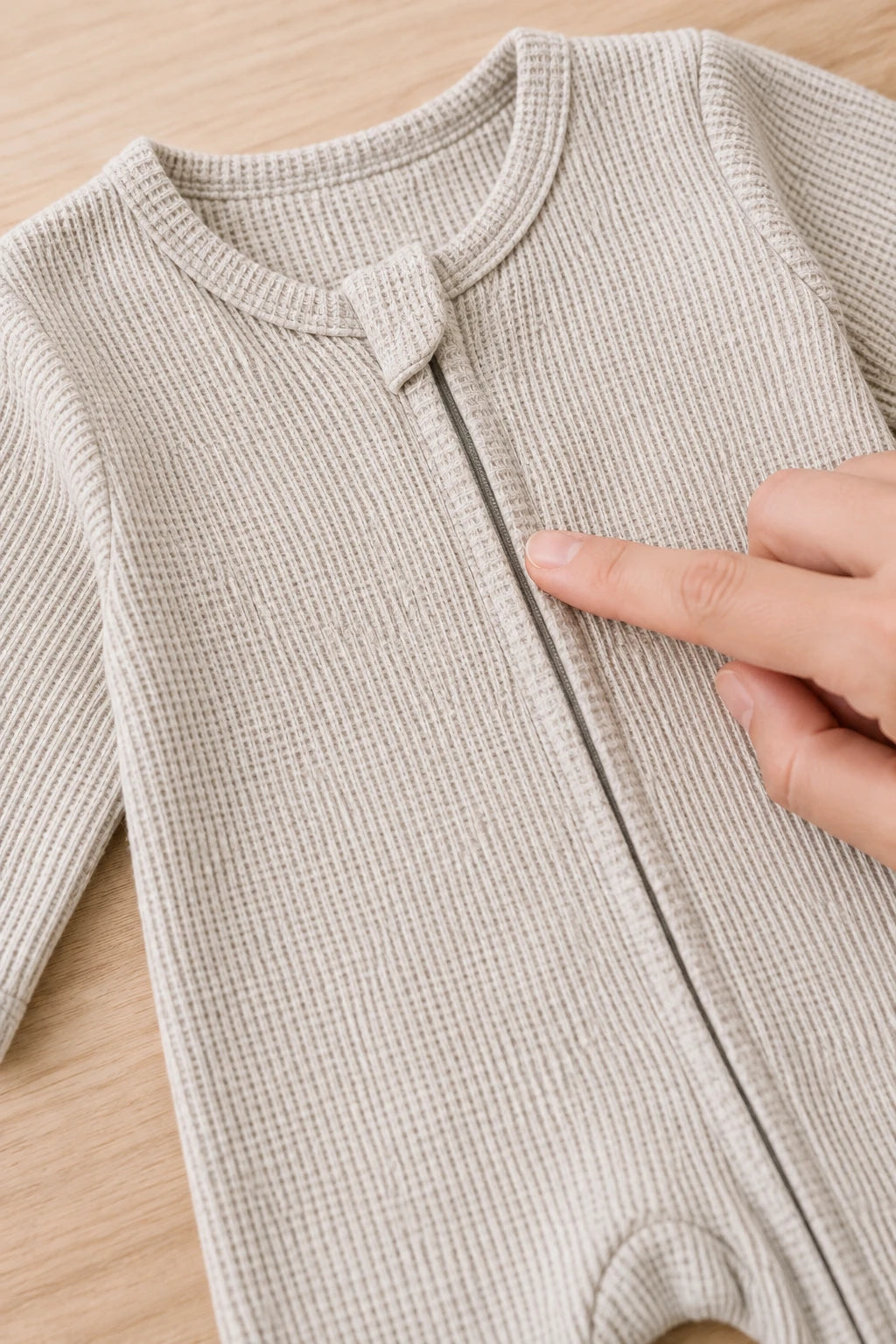 Combinaison Pur Coton Bébé - Gris