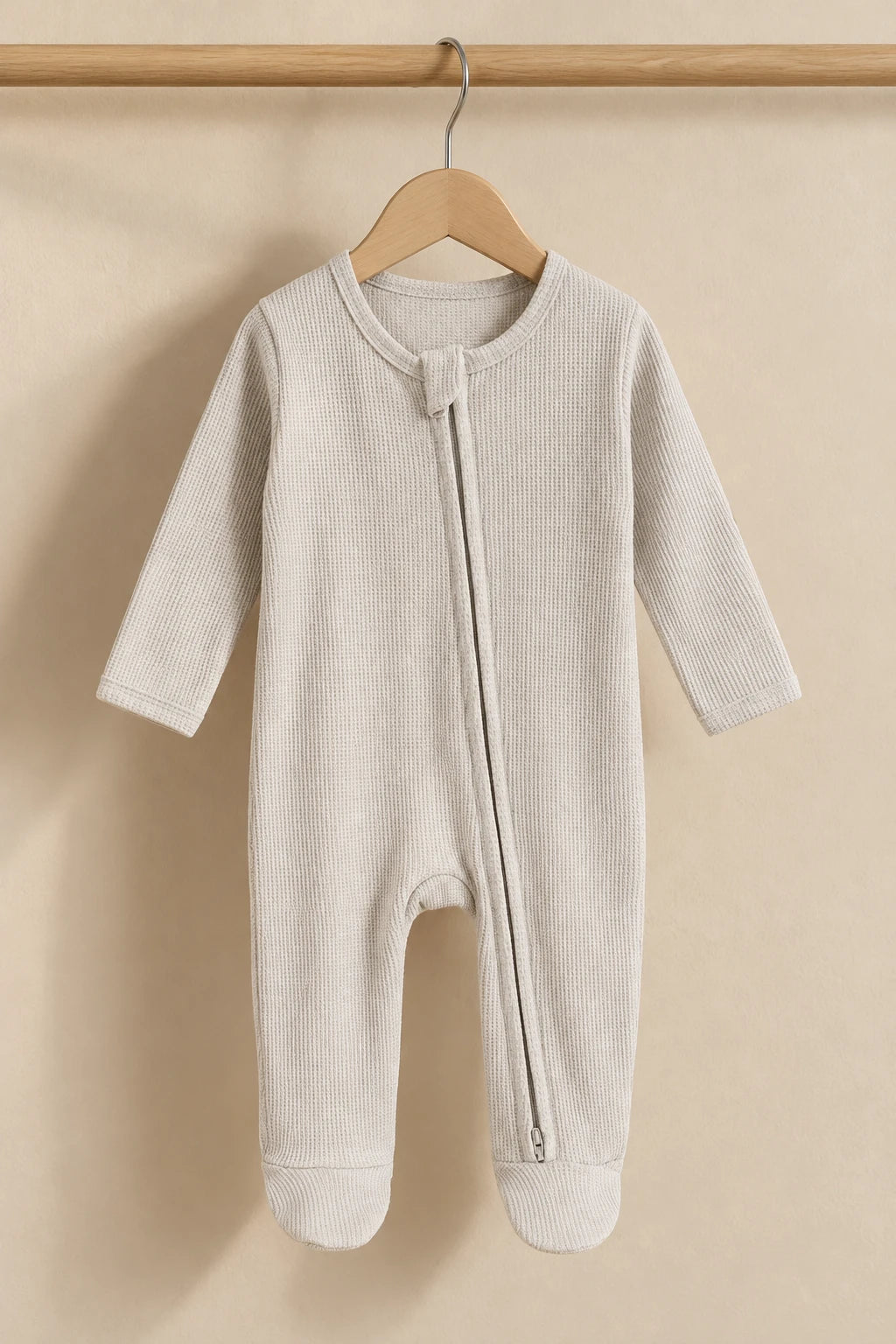 Combinaison Pur Coton Bébé - Gris