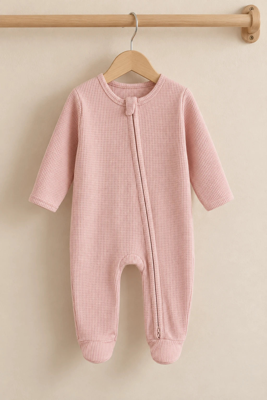 Combinaison Pur Coton Bébé - Rose
