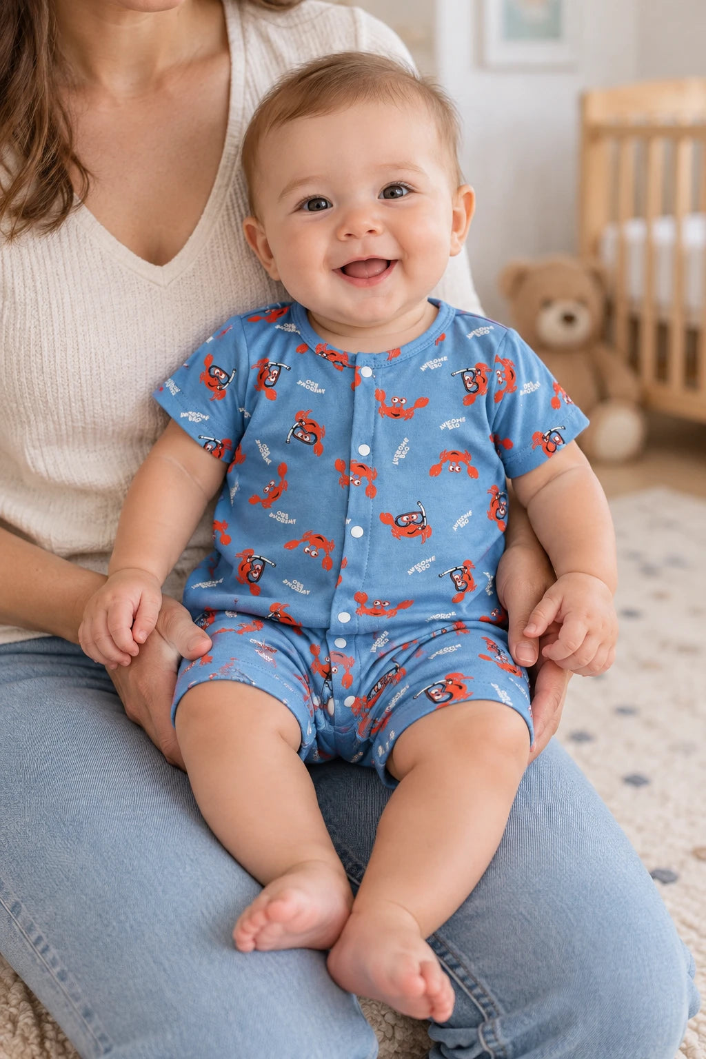 Combinaison Pyjama Bebe - Crabes