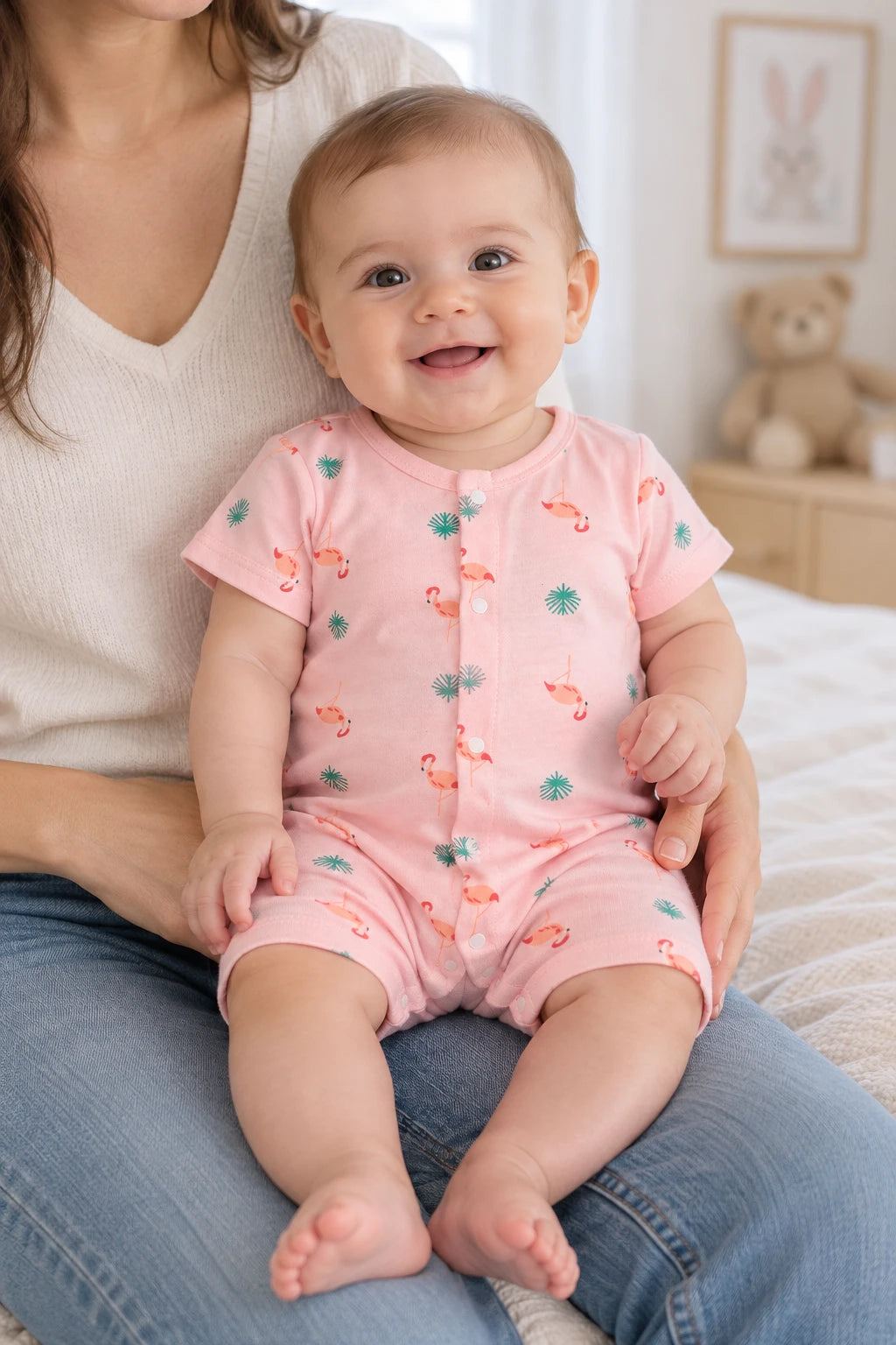Combinaison Pyjama Bebe - Flamants Roses