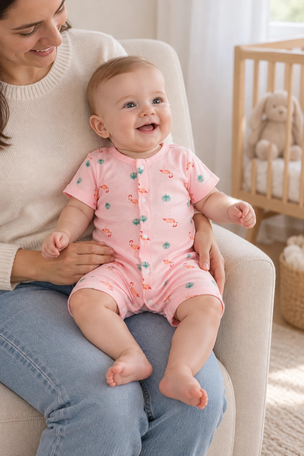 Combinaison Pyjama Bebe - Flamants Roses