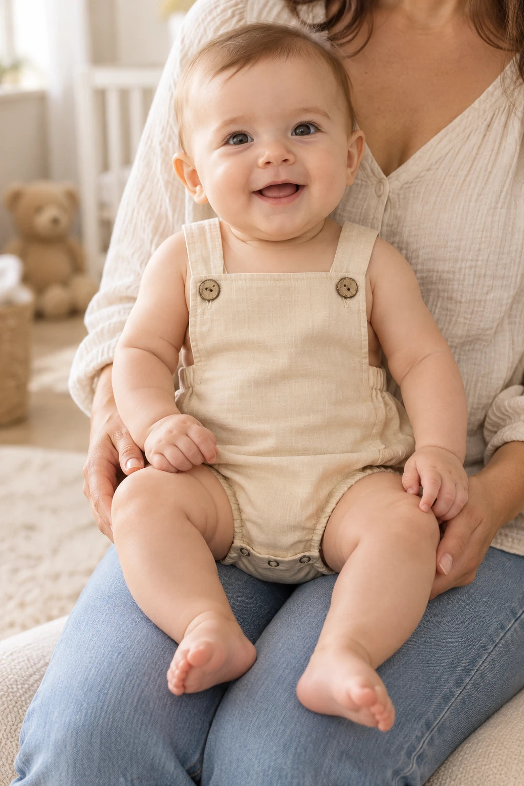 Combinaison Salopette Bebe - Beige
