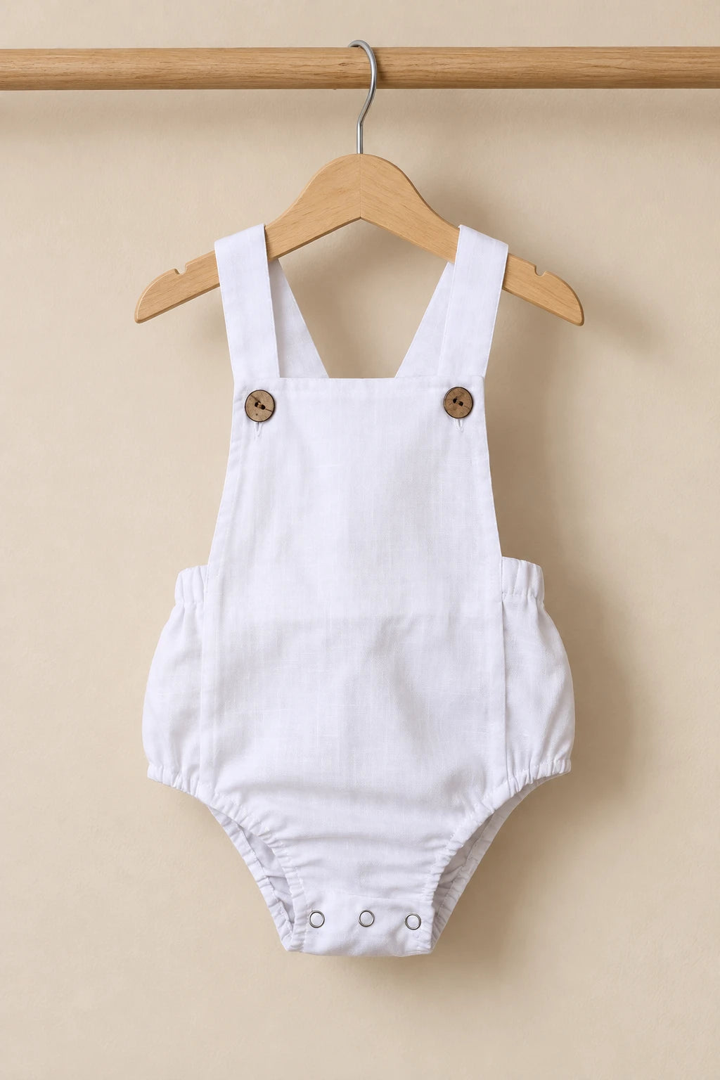Combinaison Salopette Bebe - Blanc