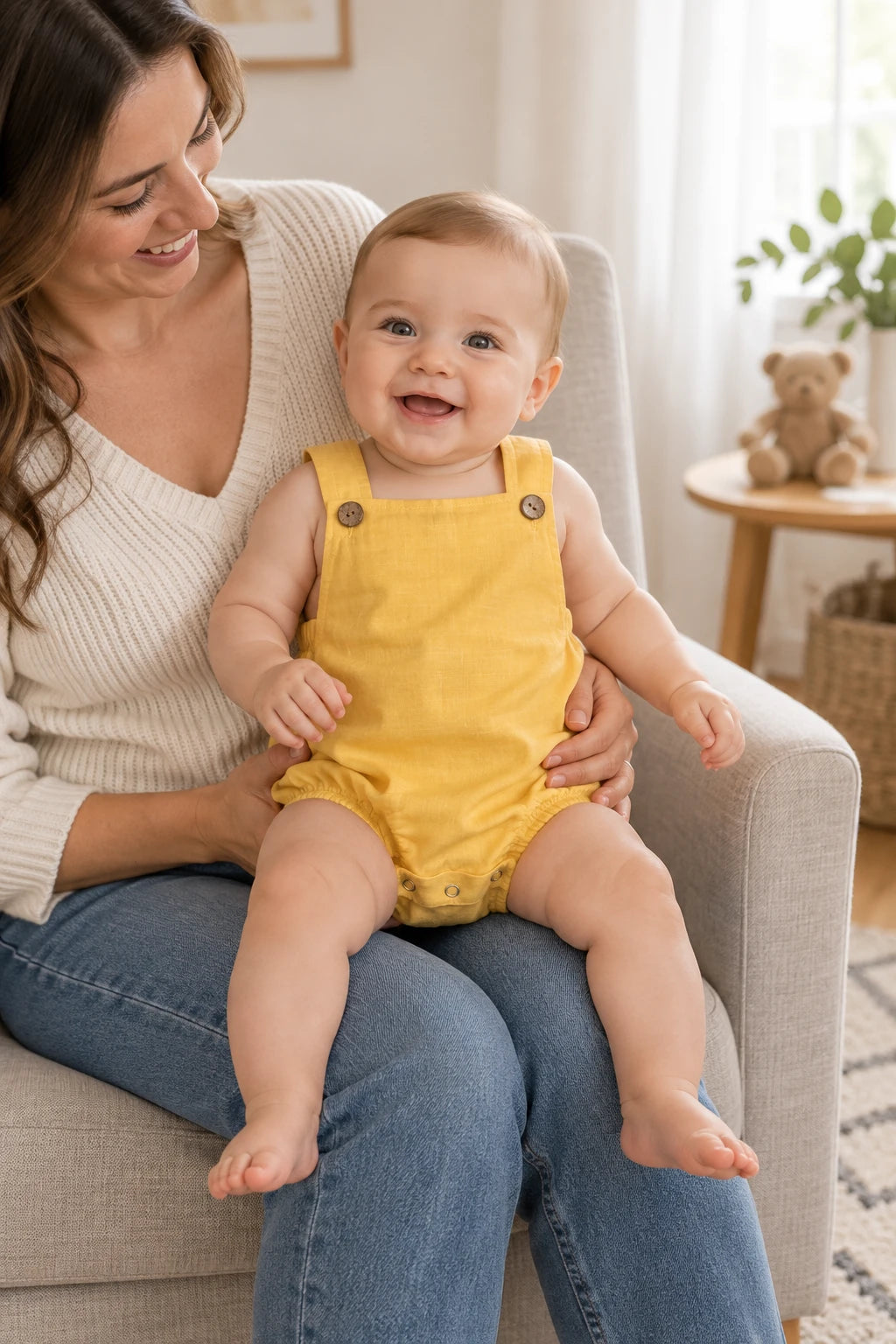 Combinaison Salopette Bebe - Jaune