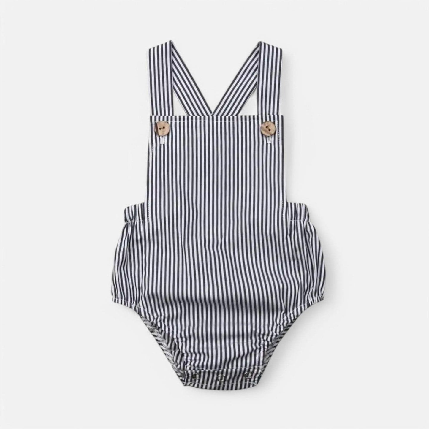 Combinaison Salopette Bebe - Noir Rayé