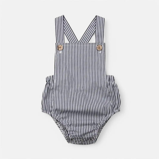 Combinaison Salopette Bebe - Noir Rayé