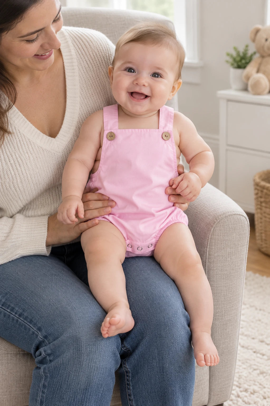 Combinaison Salopette Bebe - Rose