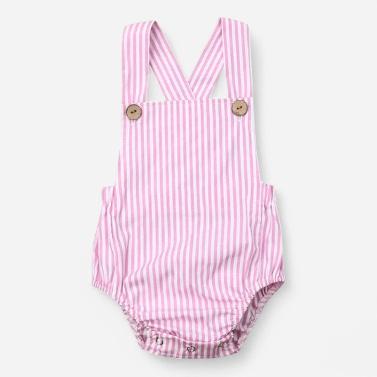 Combinaison Salopette Bebe - Rose Rayé