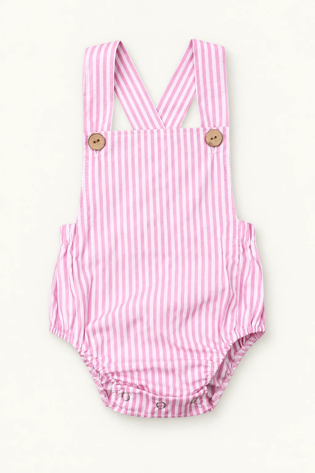 Combinaison Salopette Bebe - Rose Rayé