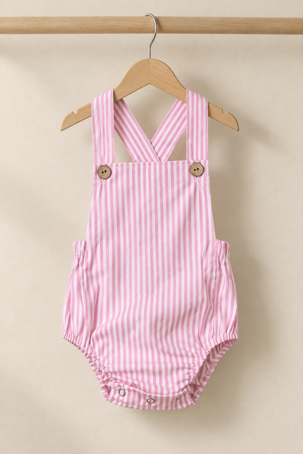 Combinaison Salopette Bebe - Rose Rayé