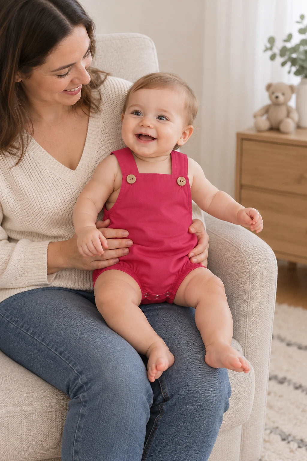Combinaison Salopette Bebe - Rouge