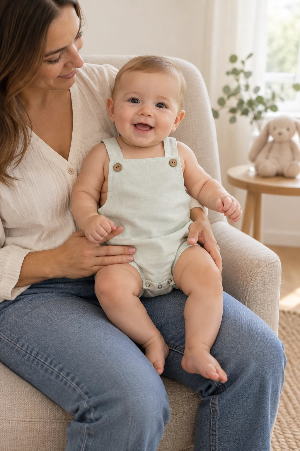 Combinaison Salopette Bebe - Vert Clair